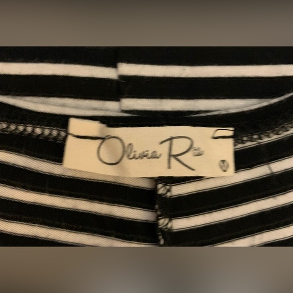 Olivia Rae Navy Blue & White Striped dress in size Small - Picture 3 of 4